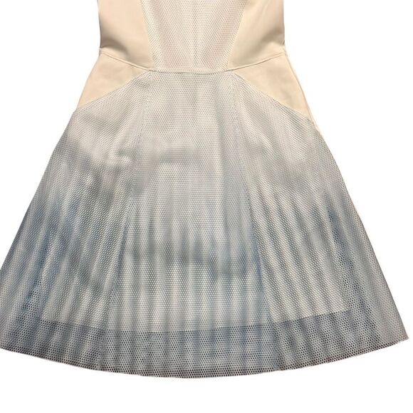 Elie Tahari Kemper Dress White Blue Ombré Fit & Flare Sleeveless Size 6 - Picture 6 of 14